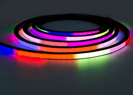 12V 24V 유연한 RGB LED 네온 빛 16x16mm 20x20mm 검은색 색 주소
