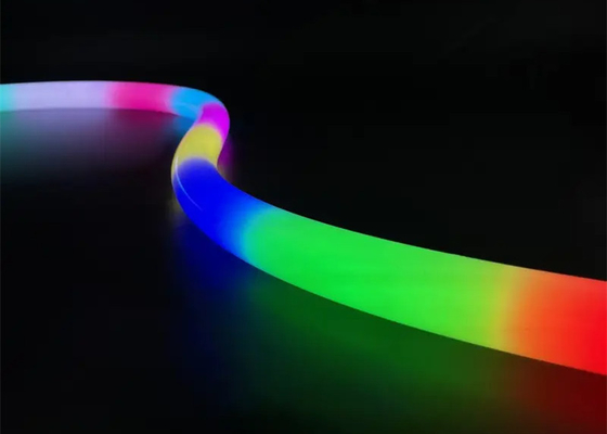 디지털 라이트 바 주소형 RGB LED 네온 360° 원형 25mm 마법 색상 외부 제어