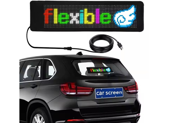 프로그래밍 가능한 DIY 스크롤 텍스트 5V USB 무선 제어 RGB 유연 LED 자동차 표지판 광고용