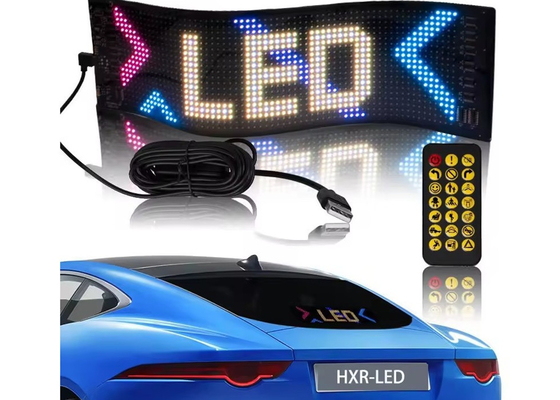 프로그래밍 가능한 DIY 스크롤 텍스트 5V USB 무선 제어 RGB 유연 LED 자동차 표지판 광고용
