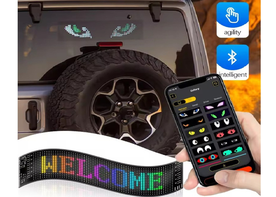 APP 제어 유연 LED 화면 스크롤 사용자 지정 메시지 텍스트 표지판 LED 디스플레이 자동차용 디지털