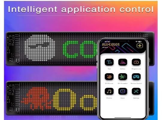픽셀 RGB LED 유연 디스플레이 앱 블루투스 자동차 광고 화면 자동차 Ip65 방수 소프트 디지털 디스플레이 화면