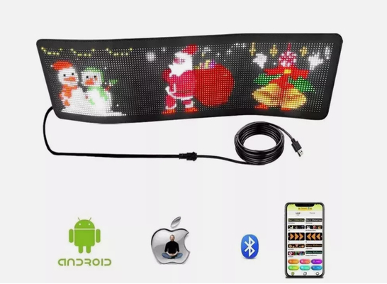 DIY LED 표지판 매트릭스 패널 화면 APP 제어 가게 광고판 바 자동차 NEW 사이즈 1696 플러스