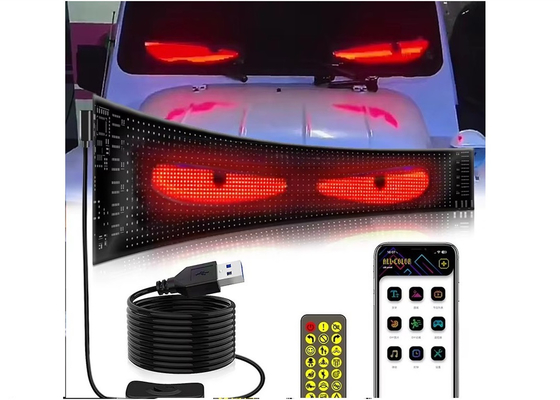 5VDC USB/2A 헤드라이트 빨간 악마 눈 트럭 앞창 LED 표지 악마 눈 모터사이클을 위한 헤드라이트