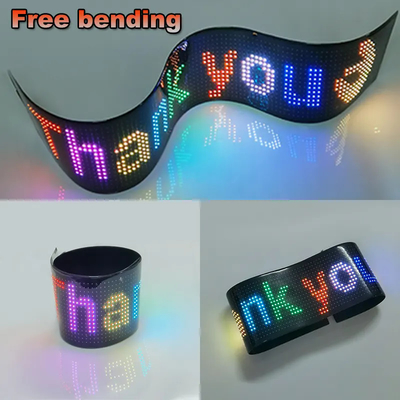 광고 스크롤 LED 자동차 표지판 프로그램 가능한 앱 제어 야외 풀 컬러 LED 표지판