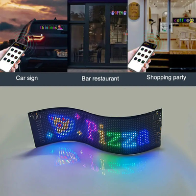 광고 스크롤 LED 자동차 표지판 프로그램 가능한 앱 제어 야외 풀 컬러 LED 표지판