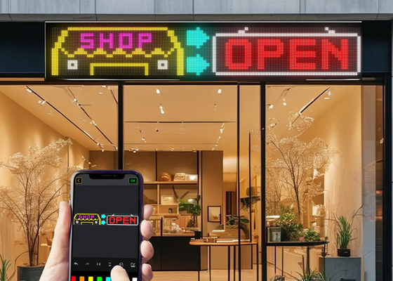 32*192 이중 줄 프로그래밍 가능한 LED 디스플레이 트럭 인터랙티브 애니메이션 유연 화면 앞 후방 창문